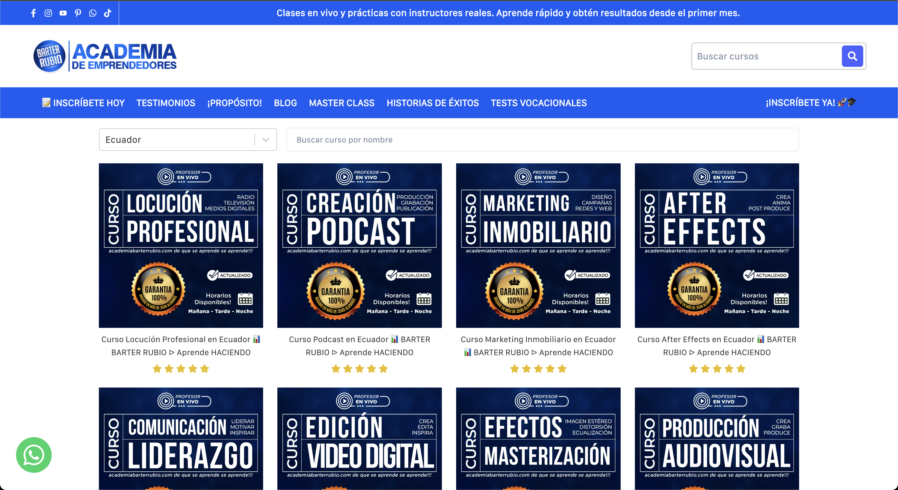 Academia Barter-Rubio Cursos Dinámicos